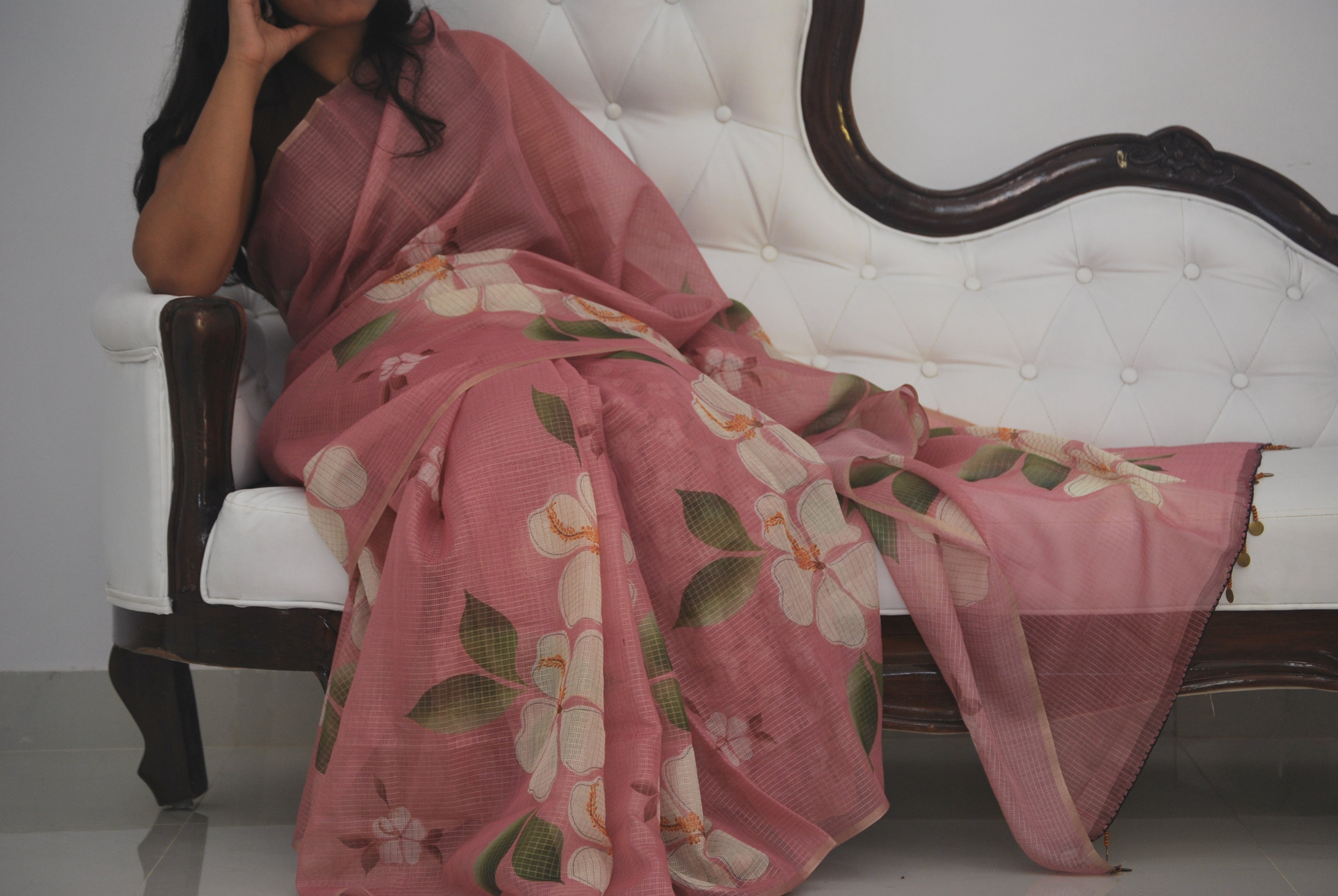 Pastel Pink Hand-Painted Ensemble