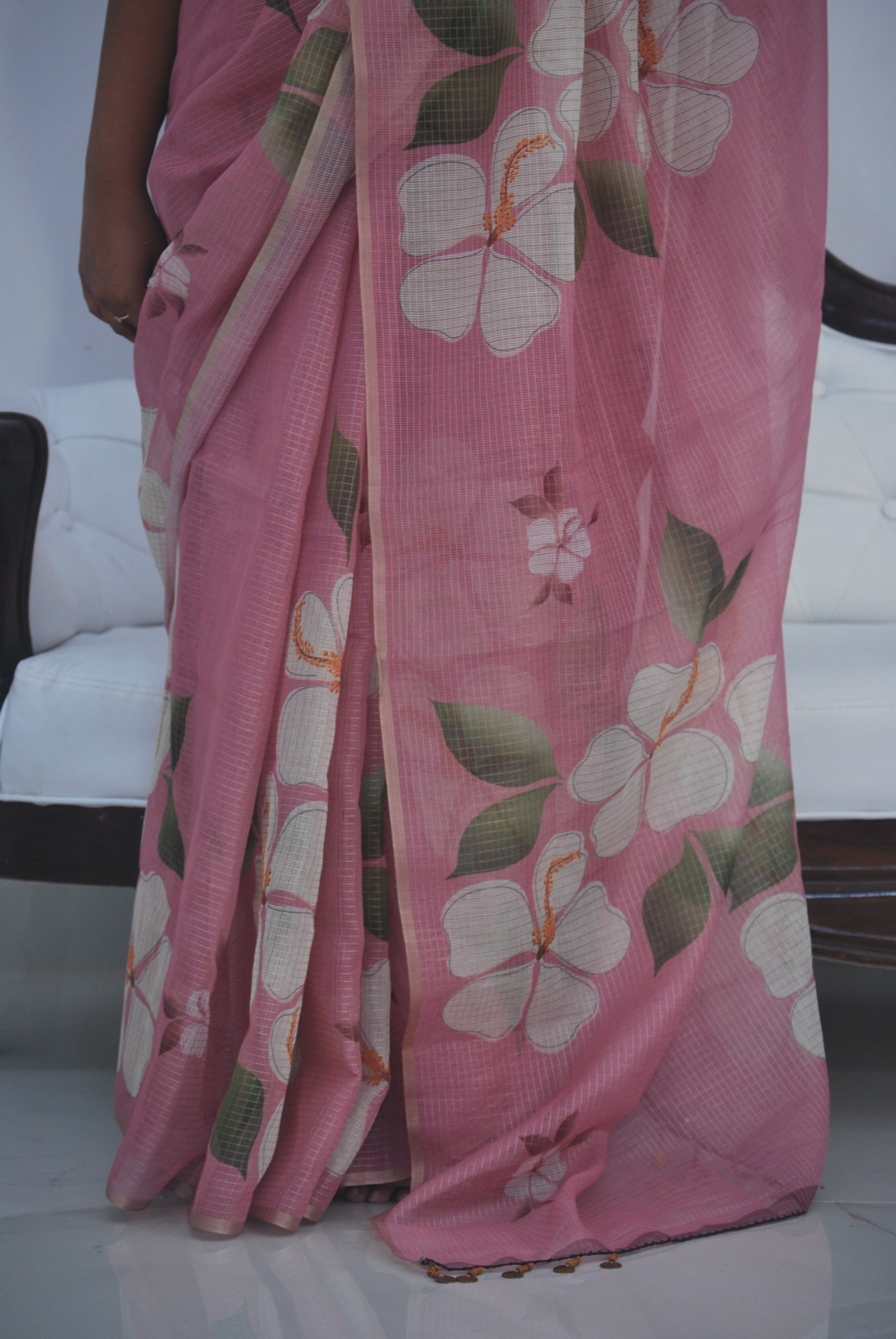Pastel Pink Hand-Painted Ensemble