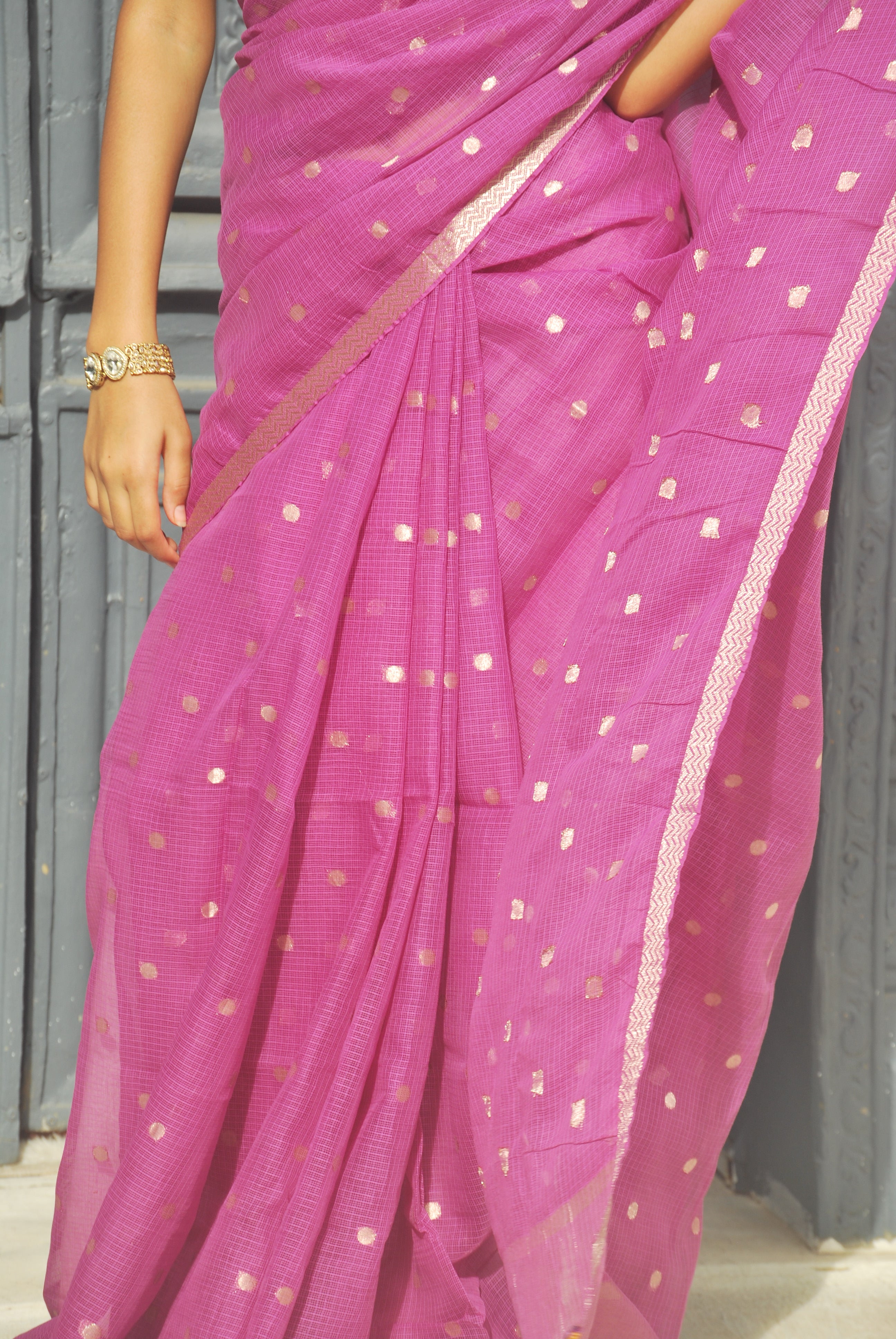 Purple Zari Buti Ensemble