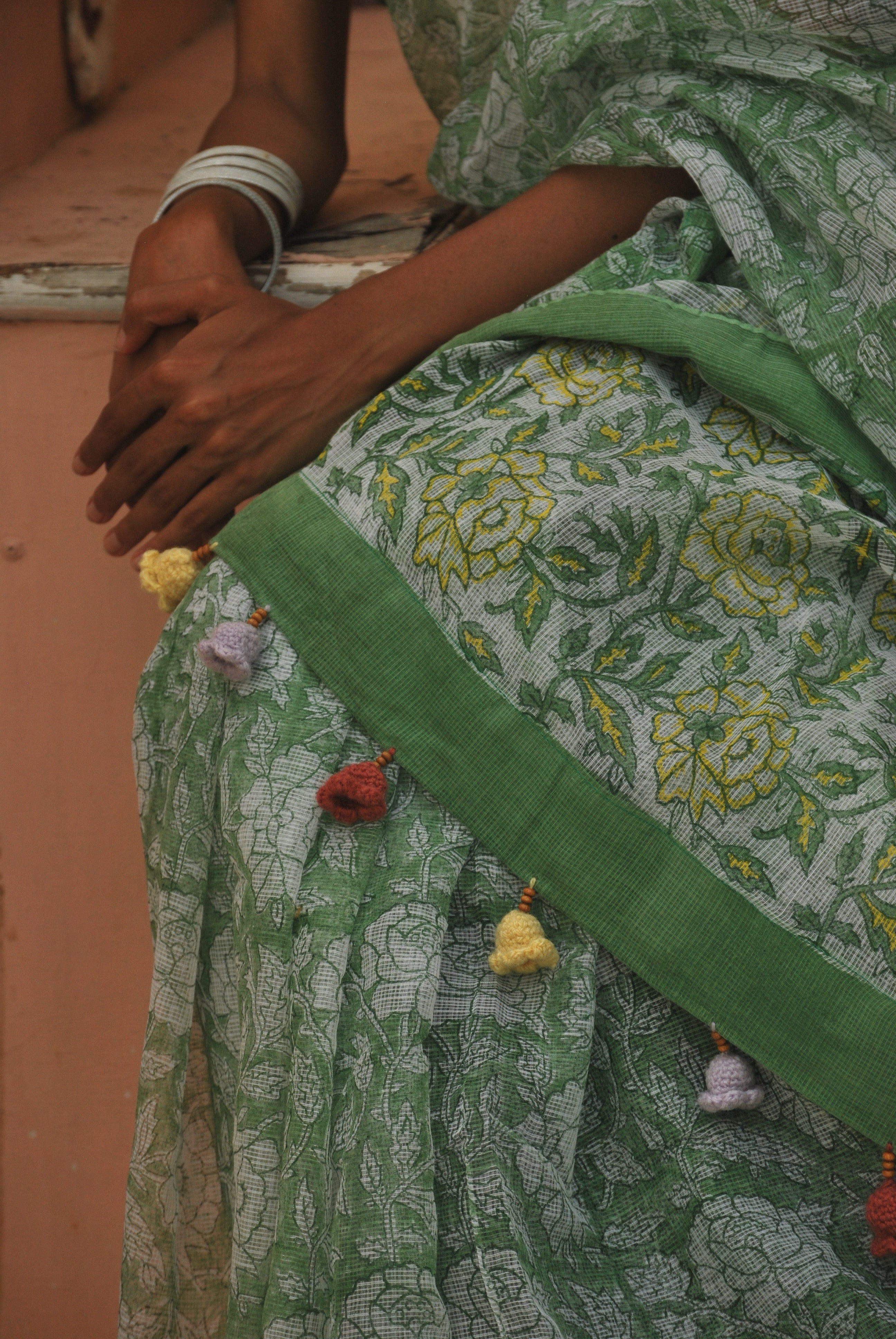 Sage Green Block Print Ensemble