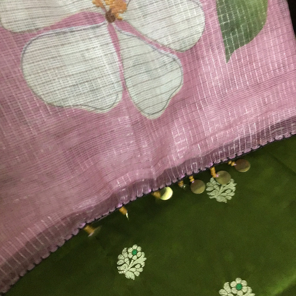 Pastel Pink Hand-Painted Ensemble