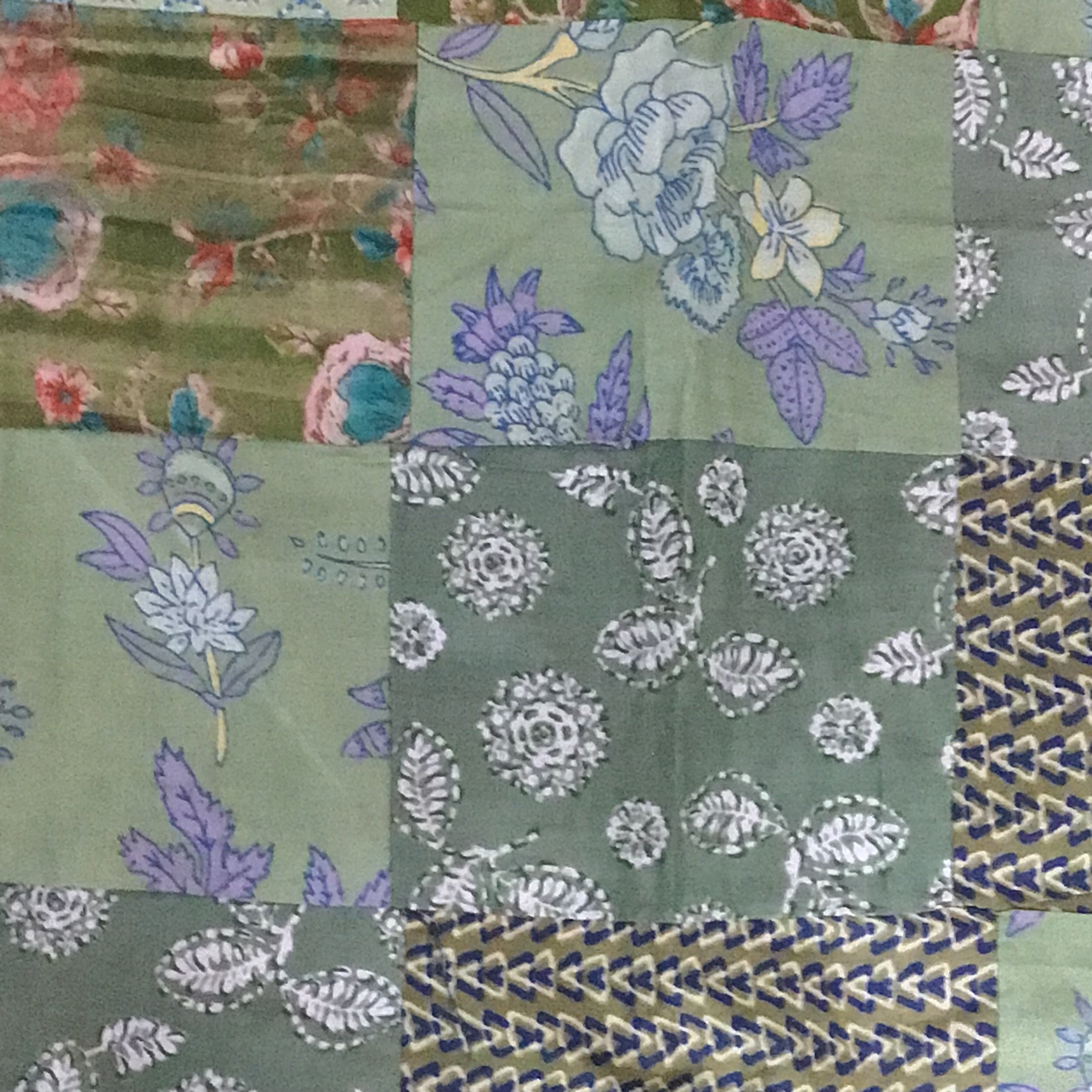 Sage Green Block Print Ensemble