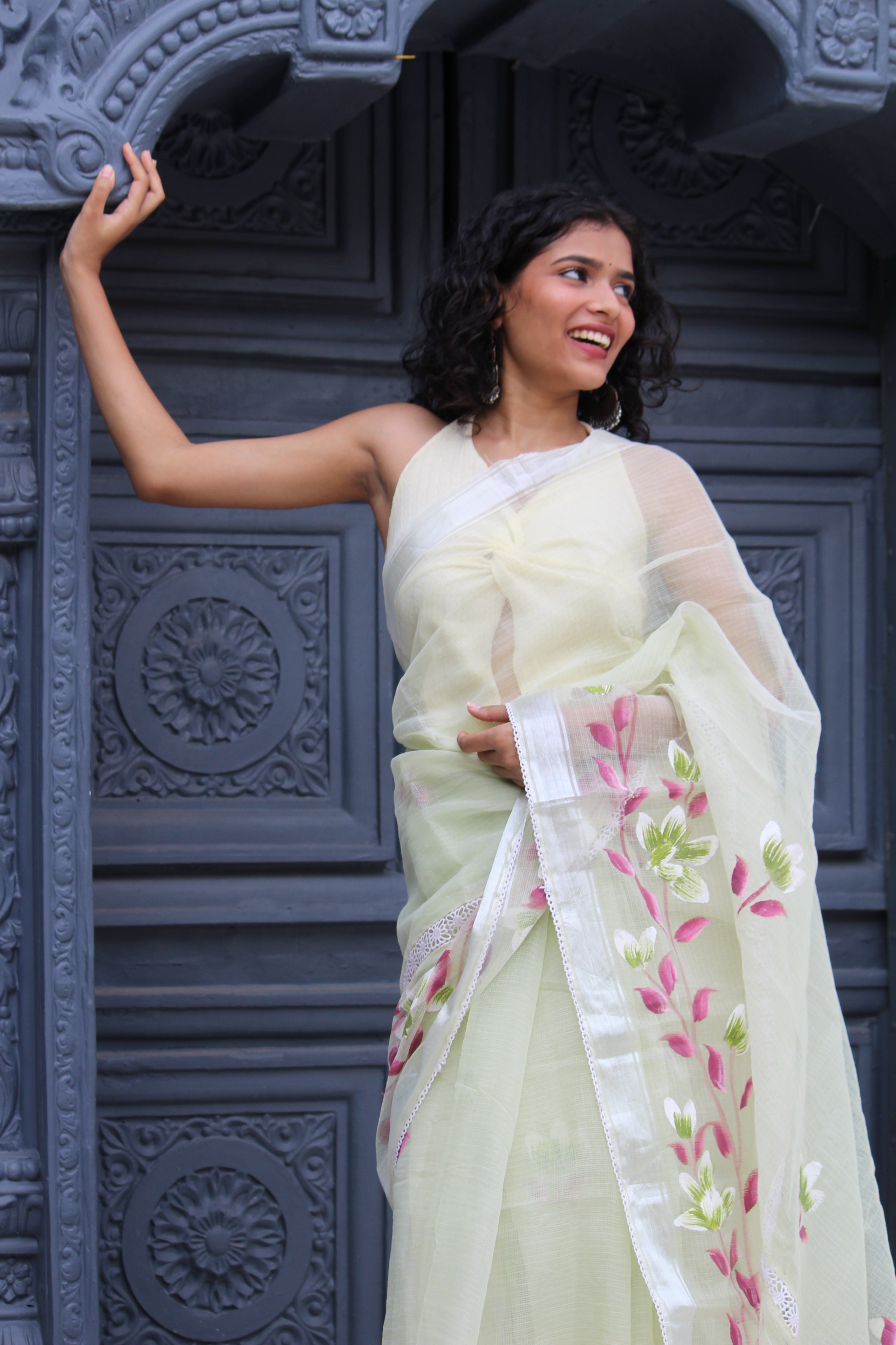Mint Hand- Brush Painted Ensemble