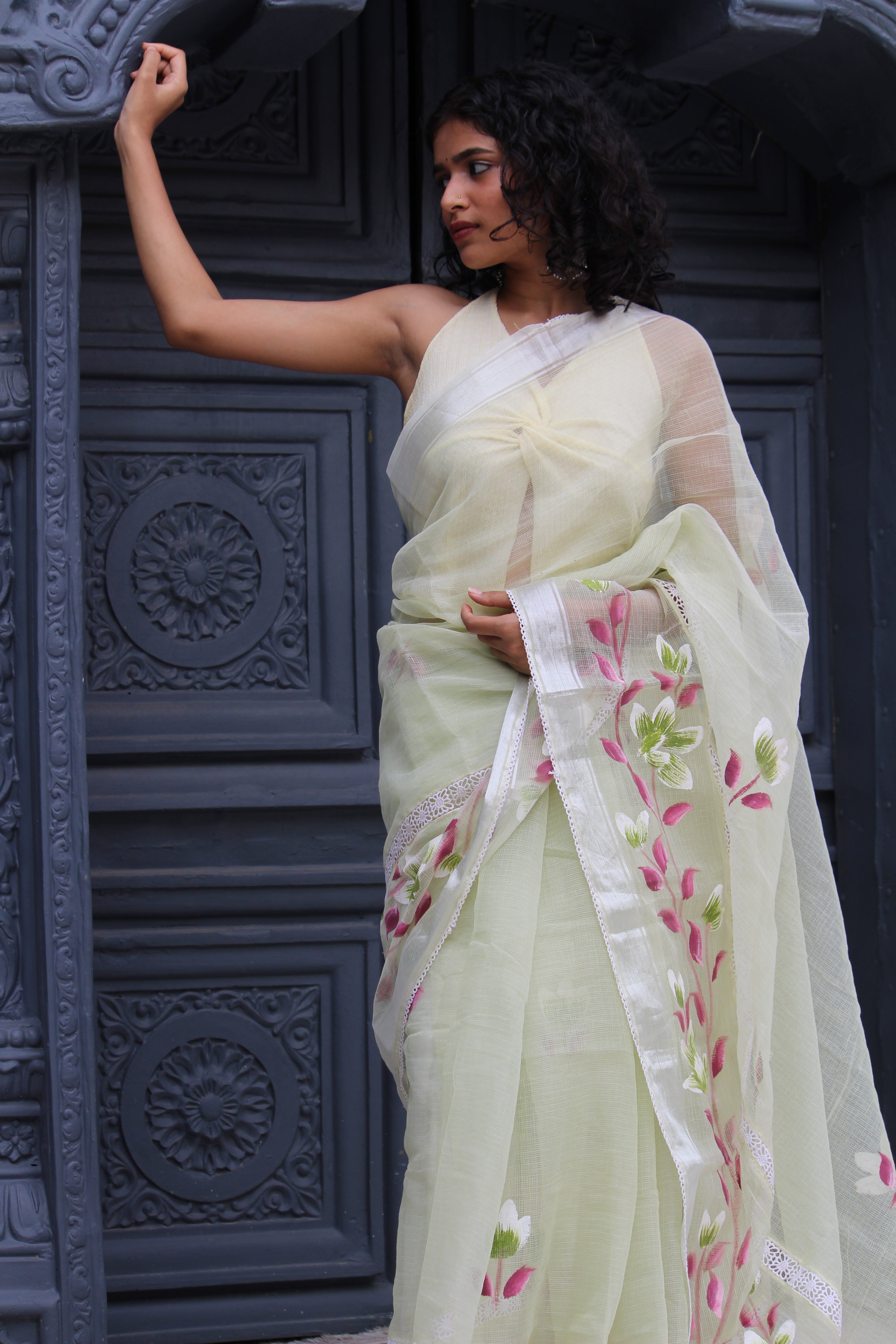 Mint Hand- Brush Painted Ensemble